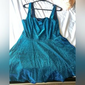 Blue sparkly party dress